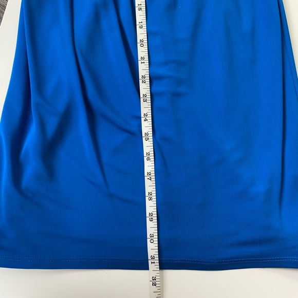 NWOT David Meister Blue Cocktail Dress w/ Lace 4 - Picture 5 of 8